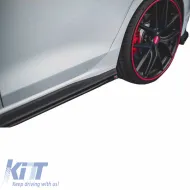 Side Skirts suitable for VW Golf VIII (8) 20+ Add on GTI & R Skirt Glossy Black From Abs Plastic Maxton Design 2 pc-image-6303092