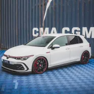 Side Skirts suitable for VW Golf VIII (8) 20+ Add on GTI & R Skirt Glossy Black From Abs Plastic Maxton Design 2 pc-image-6303093