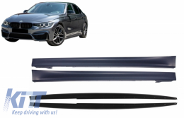 Side Skirts with Add-on Lip Extensions suitable for BMW 3 Series F30 F31 Sedan Touring (2011-2018) M3 Design
