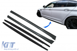 Side Skirts with Extensions suitable for BMW 5 Series G30 Limousine G31 Touring (2017-up) M5 Design - COSSBMG30M5
