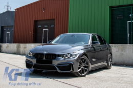 Side Skirts with Lip Extensions suitable for BMW 3 Series F30 F31 Sedan Touring (2011-2018) M3 Design-image-6063879
