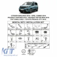 image-4-Side Step Brackets (Dma) suitable for Citroën Berlingo 2019- Mvn K9 / Fiat Doblo 2022- Mvn K9 / Opel Combo 2019- Mvn V / Peugeot Partner 2019- Mvn K9 / Rifter 2019- Mvn K9 / Toyota Proace City 2019- M
