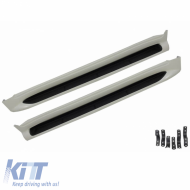Side Steps Running Boards suitable for Toyota Land Cruiser Prado FJ200 2015+ Facelift OEM Look White 2 pcs