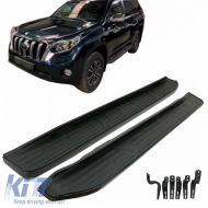 Side Steps Running Boards suitable for Toyota Land Cruiser Prado FJ150 2010+ Black 2 pcs