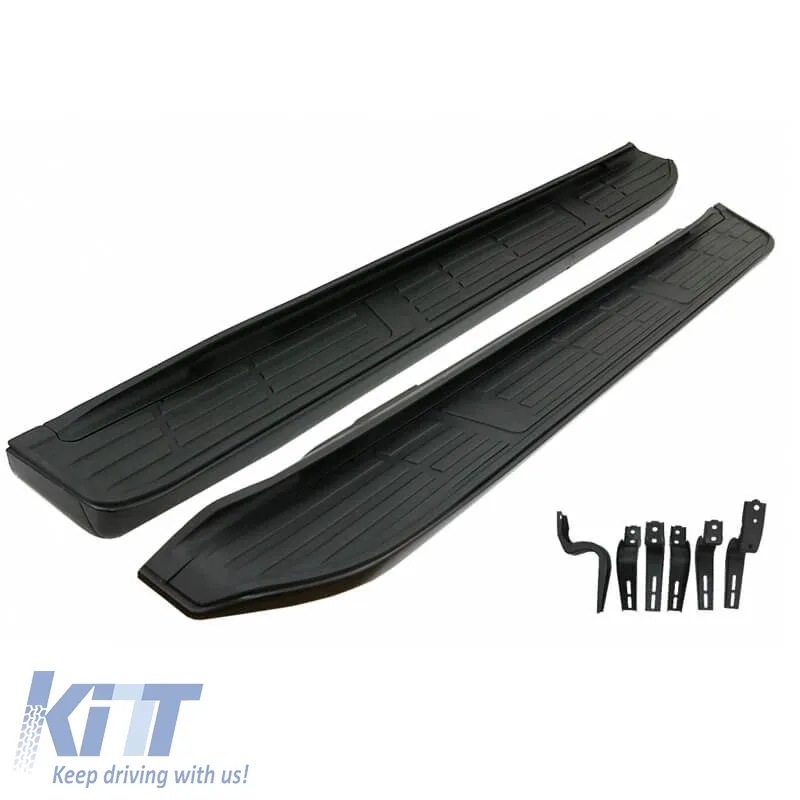 Side Steps Running Boards suitable for Toyota Land Cruiser Prado FJ150 2010+ Black 2 pcs