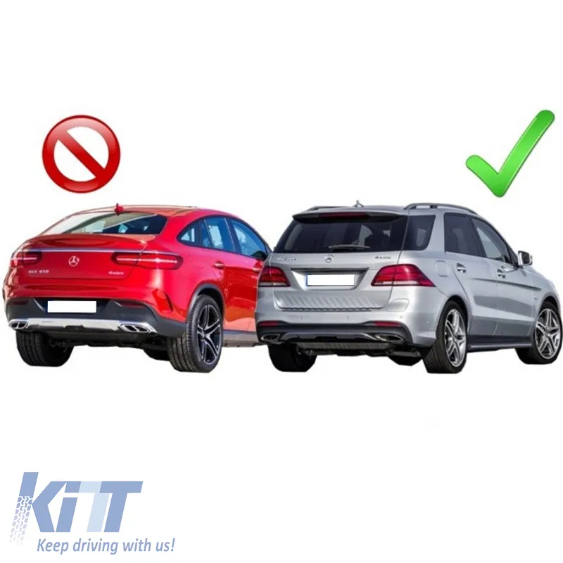 Side Steps Running Boards suitable for Mercedes-Benz ML-Class (W166) 11-19 / GLE-Class (W166) 15-19 2 pcs