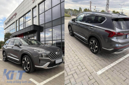 Side steps suitable for Hyundai Santa Fe 2019-2024-image-6212782