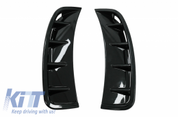 Side Vents Front Bumper suitable for Mercedes A Class W177 Hatchback (04.2018-up) V177 Sedan (04.2018-up) Piano Black