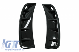 Side Vents Front Bumper suitable for Mercedes A Class W177 Hatchback (04.2018-2022) V177 Sedan (04.2018-2022) Piano Black - SVFBMBW177