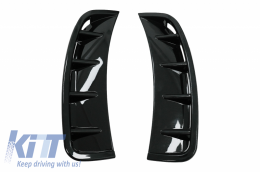 Side Vents Front Bumper suitable for Mercedes A Class W177 Hatchback (04.2018-up) V177 Sedan (04.2018-up) Piano Black - SVFBMBW177