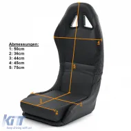 Siège sport baquet pliable en simili cuir noir Tenzo-R-image-6199602