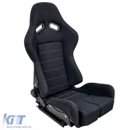 Siège sport Hardcover Noir avec coutures grises adapté pour SimRig-image-6210378