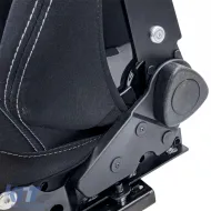 Siège sport Hardcover Noir avec coutures grises adapté pour SimRig-image-6210385