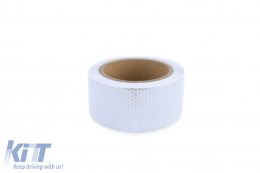 Signalband Markierungsband Absperrband selbstklebend reflektierend weiß 10m-image-6194987