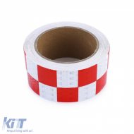 Signalband Markierungsband Absperrband selbstklebend reflektierend kariert 20m-image-6199999