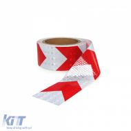 image-39-Signalband Markierungsband Absperrband selbstklebend reflektierend rot weiß 40m