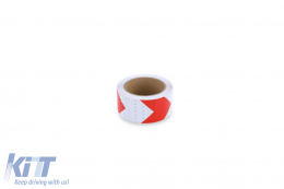 Signalband Markierungsband Absperrband selbstklebend reflektierend rot weiß 40m-image-6201258