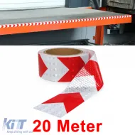 Signalband Markierungsband Barriereband selbstklebend reflektierend rot weiß 20m-image-6191967