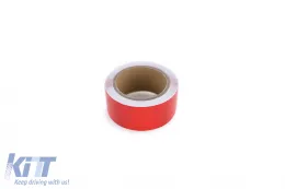 Signalband Markierungsband Barriereband selbstklebend reflektierend rot 10m-image-6195747