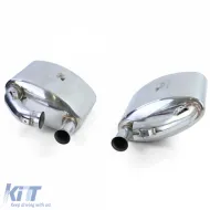 Silenciador trasero deportivo de acero inoxidable adecuado para Porsche 911 993 con convertidor catalítico Bischoff-image-6198092