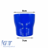 Silicone Hose Angle 45° With Reducer From Φ70mm To Φ80mm Blue - CGRPAR6038537