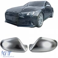 image-31-Silver mirror caps for replacement for Audi A6 C7 4G 11-18 without lane assist