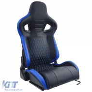 Sim Racing Komplett-Set Rohr 50mm Cockpit Sim Rig inkl. Sportsitz Schwarz Blau-image-6327940