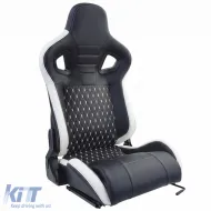 Sim Racing Komplett-Set Rohr 50mm Cockpit Sim Rig inkl. Sportsitz Schwarz Weiss-image-6327960