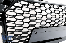 Sin Emblema Parrilla delantera para AUDI A5 F5 2017-2019 RS Look Negro brillante-image-6071173
