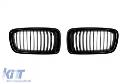 image-37-Single rib kidney grilles in black lacquer suitable for BMW 7 Series E38 1994-2001