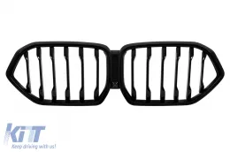 image-1-Single rib kidney grilles in black lacquer suitable for BMW X6 G06 after 2020