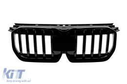 image-62-Single rib kidney grilles in black lacquer suitable for BMW X1 U11 after 2023