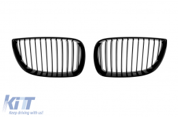 Single rib kidney grilles in black lacquer suitable for BMW 1 Series E81, E82, E87, E88 2003-2007 - ABBMGR6009312