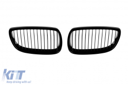 Single rib kidney grilles in black lacquer suitable for BMW 3 Series E92 2007-2009, E93 2007-2010 - ABBMGR6009317