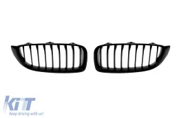 image-9-Single rib kidney grilles in black lacquer suitable for BMW 4 Series F32 coupe, F33 convertible, F36 Gran Coupe 2013-2019