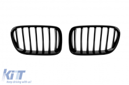 Single rib kidney grilles in black lacquer suitable for BMW X3 F25 2010-2013 - ABBMGR6009321