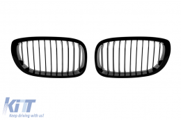 Single rib kidneys in black lacquer suitable for BMW 3 Series E46 sedan, touring 2001-2005 - ABBMGR6009314