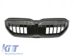 image-44-Single rib kidneys suitable for BMW 5 Series G60, G61 after 2024, black lacquer