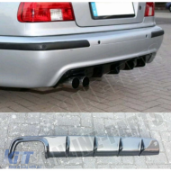 Single ribbed diffuser suitable for BMW E39 black piano lacquer - PERBDB6026832