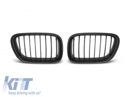 image-48-Single ribbed kidney grilles in matte black suitable for BMW X5 E53 1999-2003