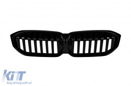 image-53-Single slat kidneys in black lacquer suitable for BMW 3 Series G20 sedan, G21 touring after 2023