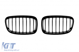 Single slat kidneys in black lacquer suitable for BMW Series 1 F20 with 5 doors, F21 with 3 doors 2011-2015 - ABBMGR6009310