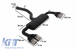 Sistema de escape para VW Golf 7 VII 13-17 Puntas silenciador R Design-image-6049971