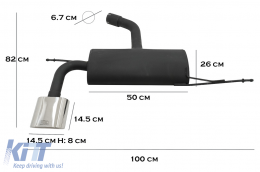 Sistema di scarico per Seat Leon Hatchback 1P 2005-2009-image-6098933