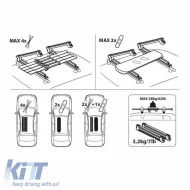 Ski / Snowboard Roof Racks Aluminium Menabo Yelo 4 (4 Pairs Ski or 2 Snowboards) 2 Pcs-image-6307067