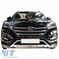Skid Plates Bumper Body kit suitable for Front and Rear Bumper suitable for Hyundai Tucson 2015-2019 2 Pieces-image-6301329