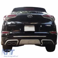 Skid Plates Bumper Body kit suitable for Front and Rear Bumper suitable for Hyundai Tucson 2015-2019 2 Pieces-image-6301331