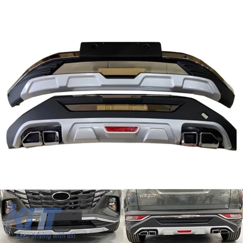 Skid Plates Bumper Body kit suitable for Front and Rear Bumper suitable for Hyundai Tucson 2021+ 2 Pieces