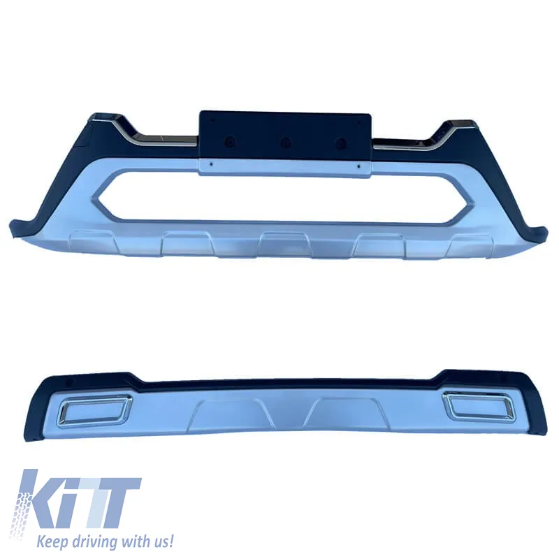 Skid Plates Bumper Body kit suitable for Front and Rear Bumper suitable for Fiat Fiorino 2016-2020 2 Pieces