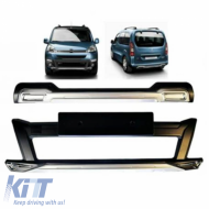Skid Plates Bumper Body kit suitable for Front and Rear Bumper suitable for Citroen Berlingo 2012-2018 2 Pieces